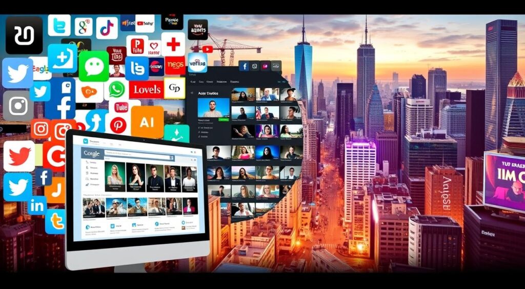 A vibrant collage of various social media platforms and video sharing websites, showcasing a diverse range of content and video types. The foreground features a sleek, modern interface with intuitive navigation, allowing the user to effortlessly download videos from a multitude of sources. The middle ground depicts a cascading array of video thumbnails, each representing the vast library of content available. In the background, a dynamic cityscape with towering skyscrapers and bustling streets symbolizes the global reach and interconnectivity of the video downloading experience. The scene is illuminated by a warm, inviting lighting that creates a sense of accessibility and user-friendliness. The overall composition conveys the power and convenience of a comprehensive video downloading application, catering to the diverse needs and preferences of modern digital consumers.