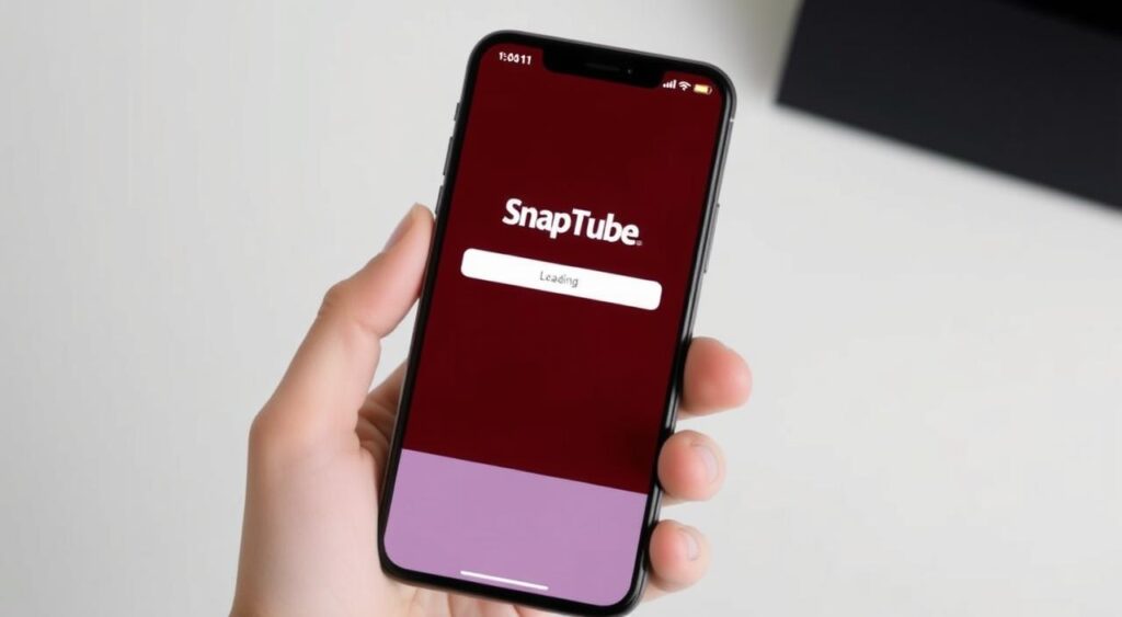صورة لشاشة تحميل Snaptube على الهاتف الذكي