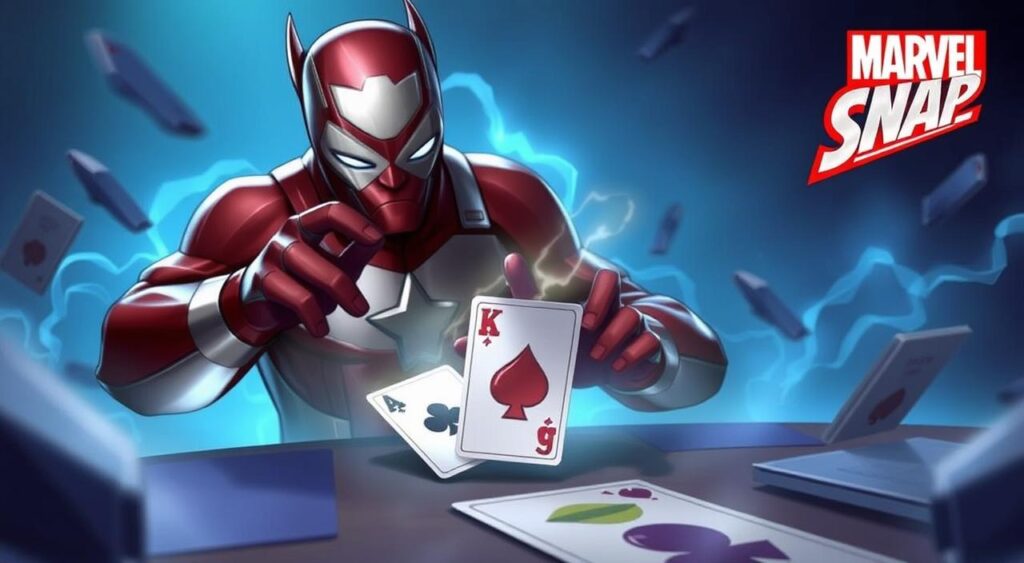 صورة لشخصية من Marvel تلعب بطاقة في لعبة Marvel Snap