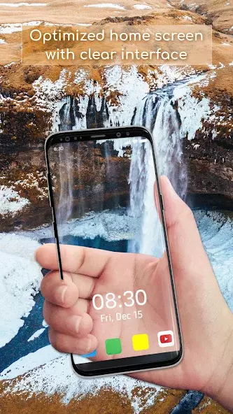 صورة تطبيق Transparent Wallpaper على هاتف ذكي